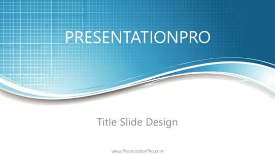 Blue Grid Curved 01 Widescreen PowerPoint Template title slide design