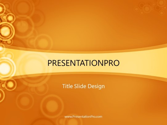 Bubble Circle Orange PowerPoint Template title slide design