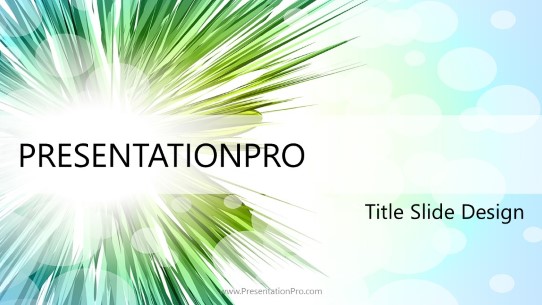 Burst Into Action Colorful Widescreen PowerPoint Template title slide design