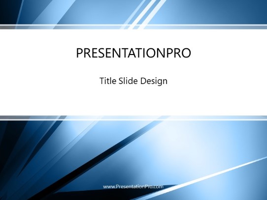 Burst Of Blue PowerPoint Template title slide design