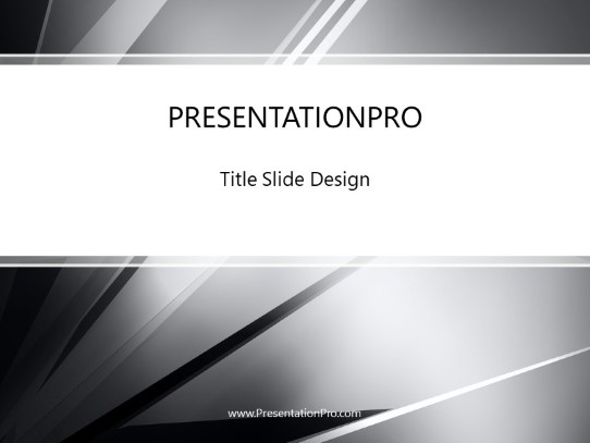 Burst Of Gray PowerPoint Template title slide design