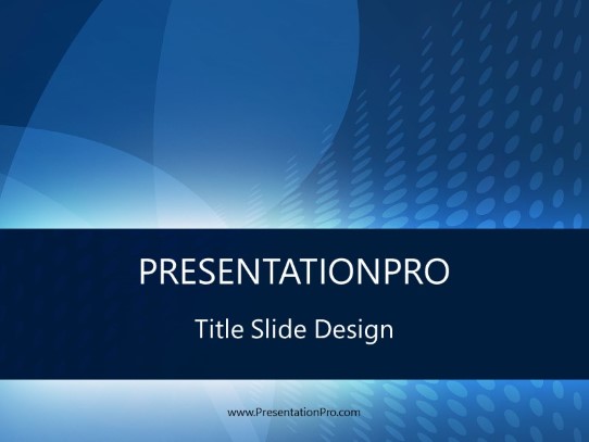 Circle Around Blue PowerPoint Template title slide design