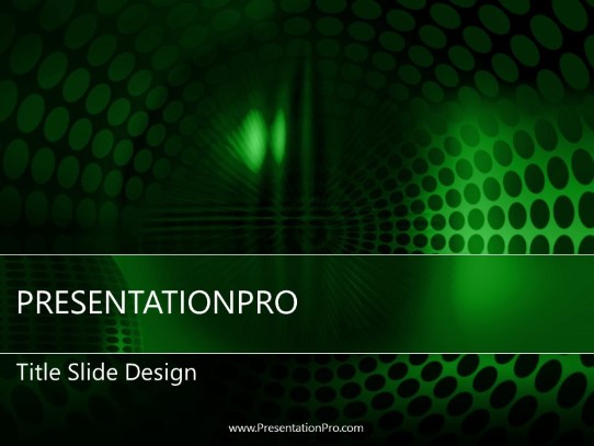 Circulary Green PowerPoint Template title slide design