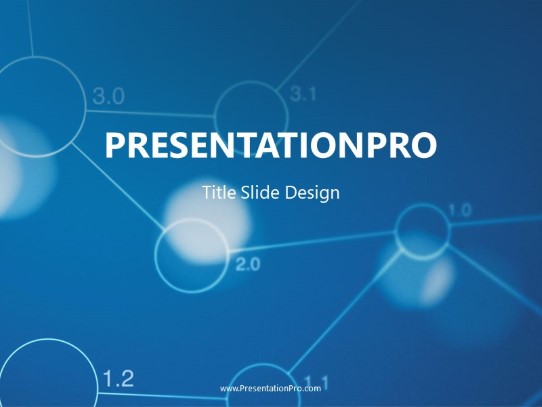 Communication Dark Blue PowerPoint Template title slide design