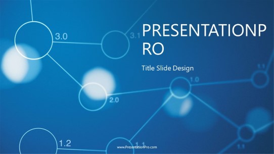 Communication Dark Blue Widescreen PowerPoint Template title slide design