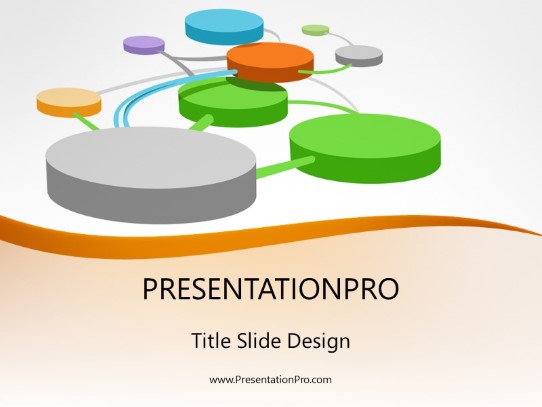Community Connectivity Orange PowerPoint Template title slide design