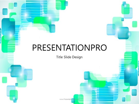 Cubes And Light PowerPoint Template title slide design
