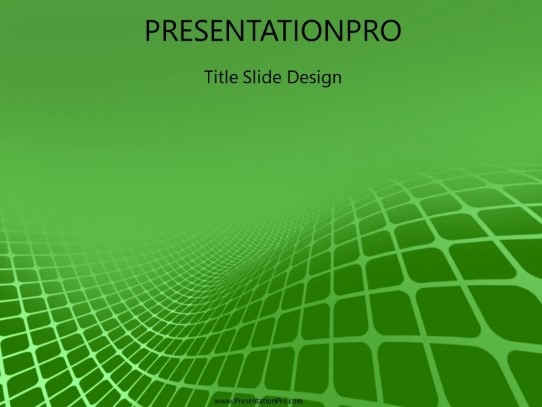 Curvedout Green PowerPoint Template title slide design