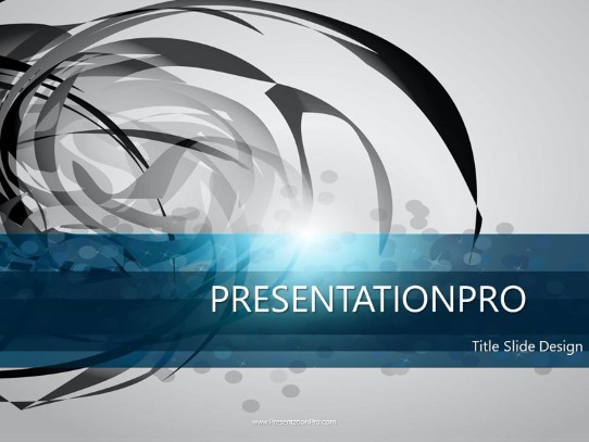 Curves And Light PowerPoint Template title slide design