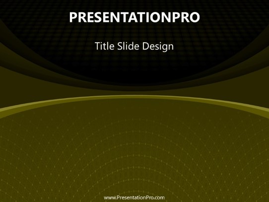 Curvy Pattern Gold PowerPoint Template title slide design