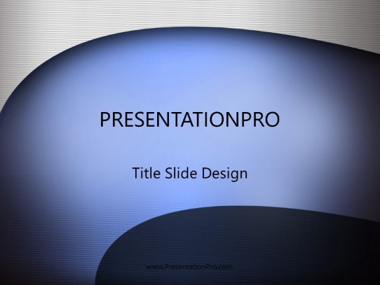 Cutcurves Blue PowerPoint Template title slide design