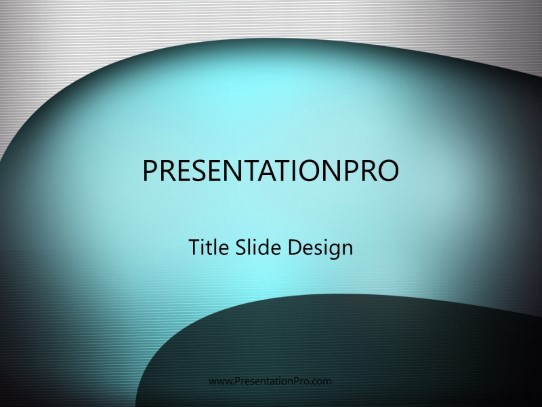 Cutcurves Teal PowerPoint Template title slide design