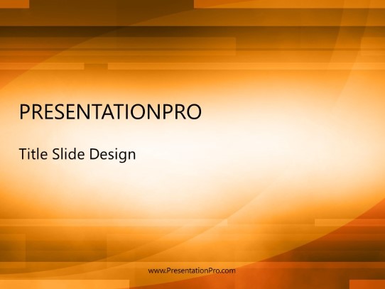 Dashing Orange PowerPoint Template title slide design