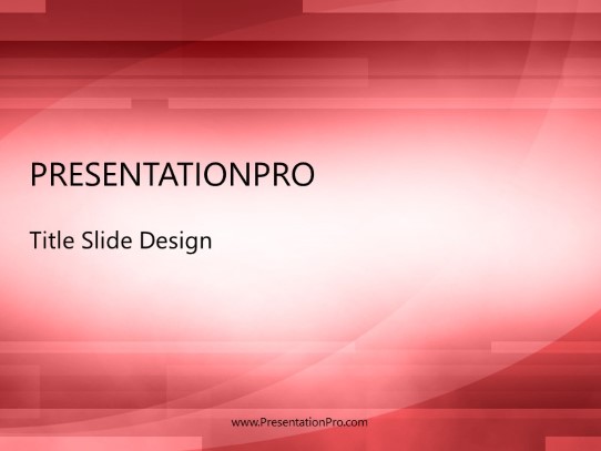 Dashing Red PowerPoint Template title slide design