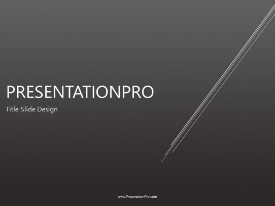 Diagonal Rays Dark PowerPoint Template title slide design