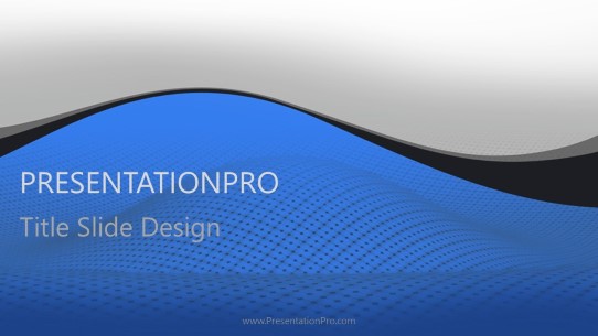Dotted Wave Widescreen PowerPoint Template title slide design