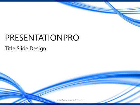 Electric Wave Flow PowerPoint Template title slide design