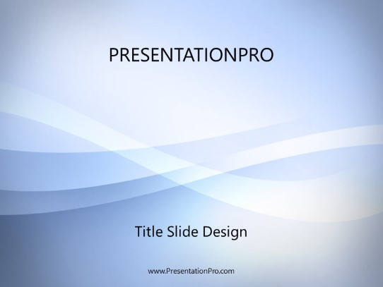 Flowing Blue PowerPoint Template title slide design