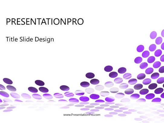 Flowing Circles Purple PowerPoint Template title slide design