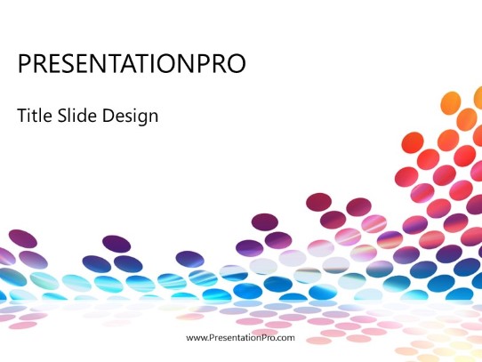 Flowing Circles Rainbow PowerPoint Template title slide design