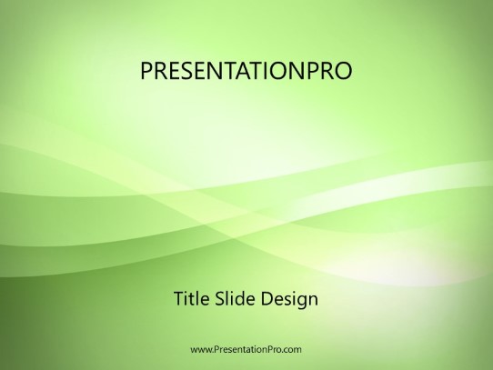 Flowing Green PowerPoint Template title slide design
