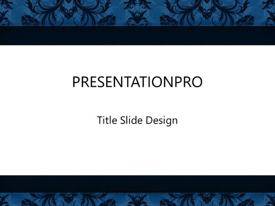 Forever Floral Blue PowerPoint Template title slide design
