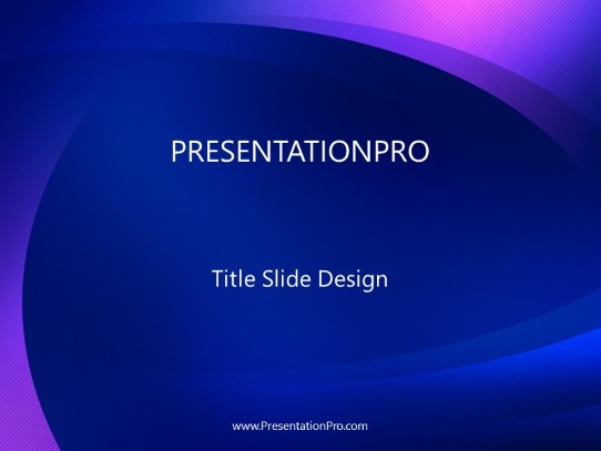 Gentlewave Blue PowerPoint Template title slide design