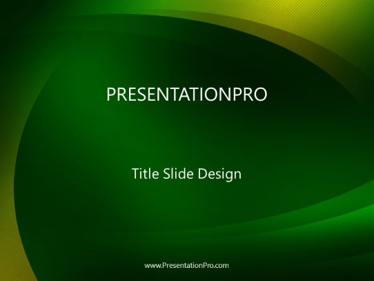 Gentlewave Green PowerPoint Template title slide design