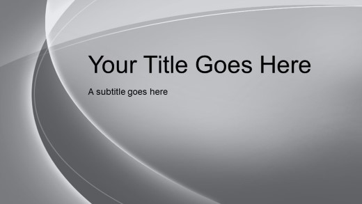 Gentlewave Gray Widescreen PowerPoint Template title slide design