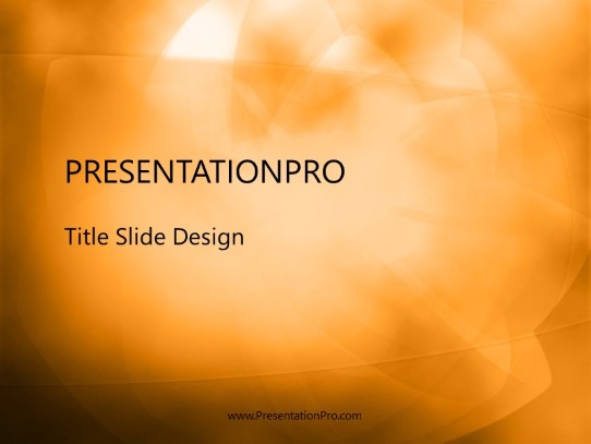 Ghosted Orange PowerPoint Template title slide design