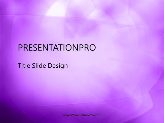 Ghosted Purple PowerPoint Template title slide design