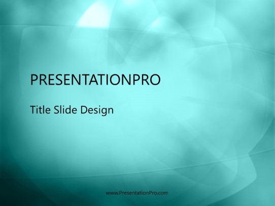 Ghosted Teal PowerPoint Template title slide design