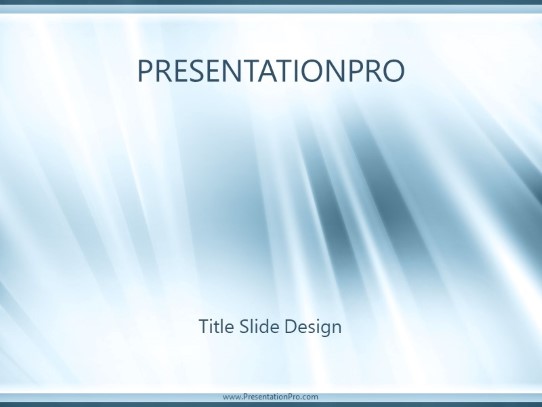 Glass Tubes Blue PowerPoint Template title slide design