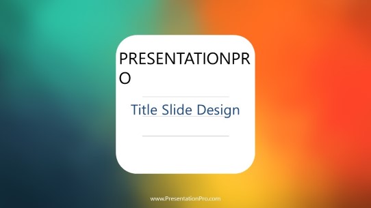 Gradient Blur 1 Widescreen PowerPoint Template title slide design