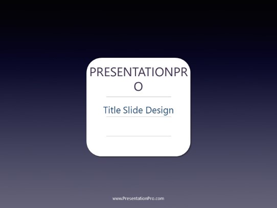 Gradient Blur 2 PowerPoint Template title slide design