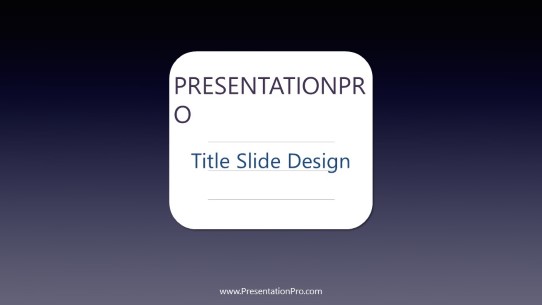 Gradient Blur 2 Widescreen PowerPoint Template title slide design
