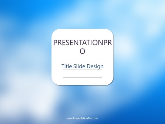 Gradient Blur Blue PowerPoint Template title slide design