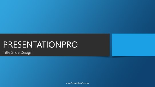 Gradient Dash Blue Widescreen PowerPoint Template title slide design