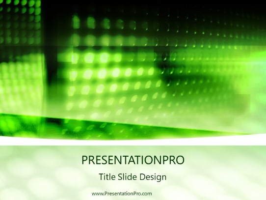 Green Light PowerPoint Template title slide design