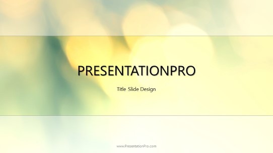 Green Lights Widescreen PowerPoint Template title slide design