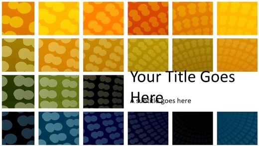 Grid Dots Widescreen PowerPoint Template title slide design