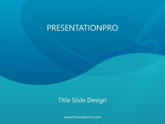 Halfandhalf Blue PowerPoint Template title slide design