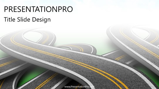 Intersecting Roads 02 Widescreen PowerPoint Template title slide design