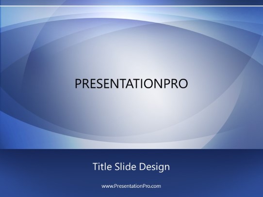 Layered Swoops Blue PowerPoint Template title slide design