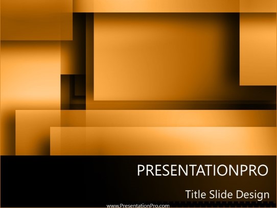 Layers Orange PowerPoint Template title slide design