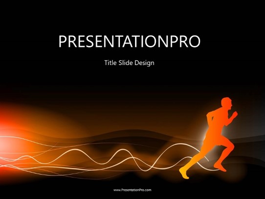 Light Runner PowerPoint Template title slide design