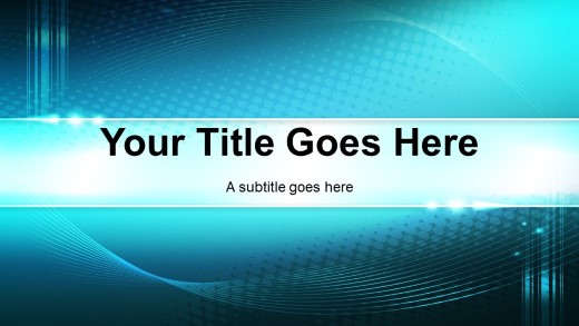 Lightmotion Turquoise Widescreen PowerPoint Template title slide design