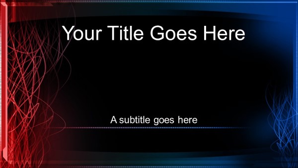 Lines Widescreen PowerPoint Template title slide design