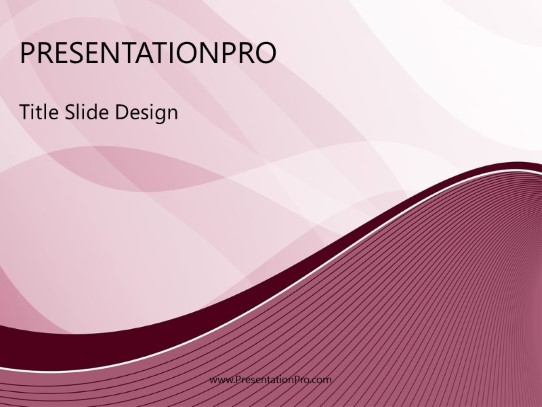 Modern Wave Pink PowerPoint Template title slide design