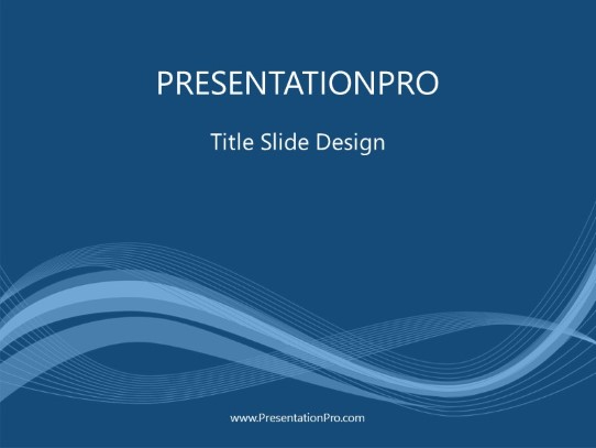 Motion Wave Blue2 PowerPoint Template title slide design